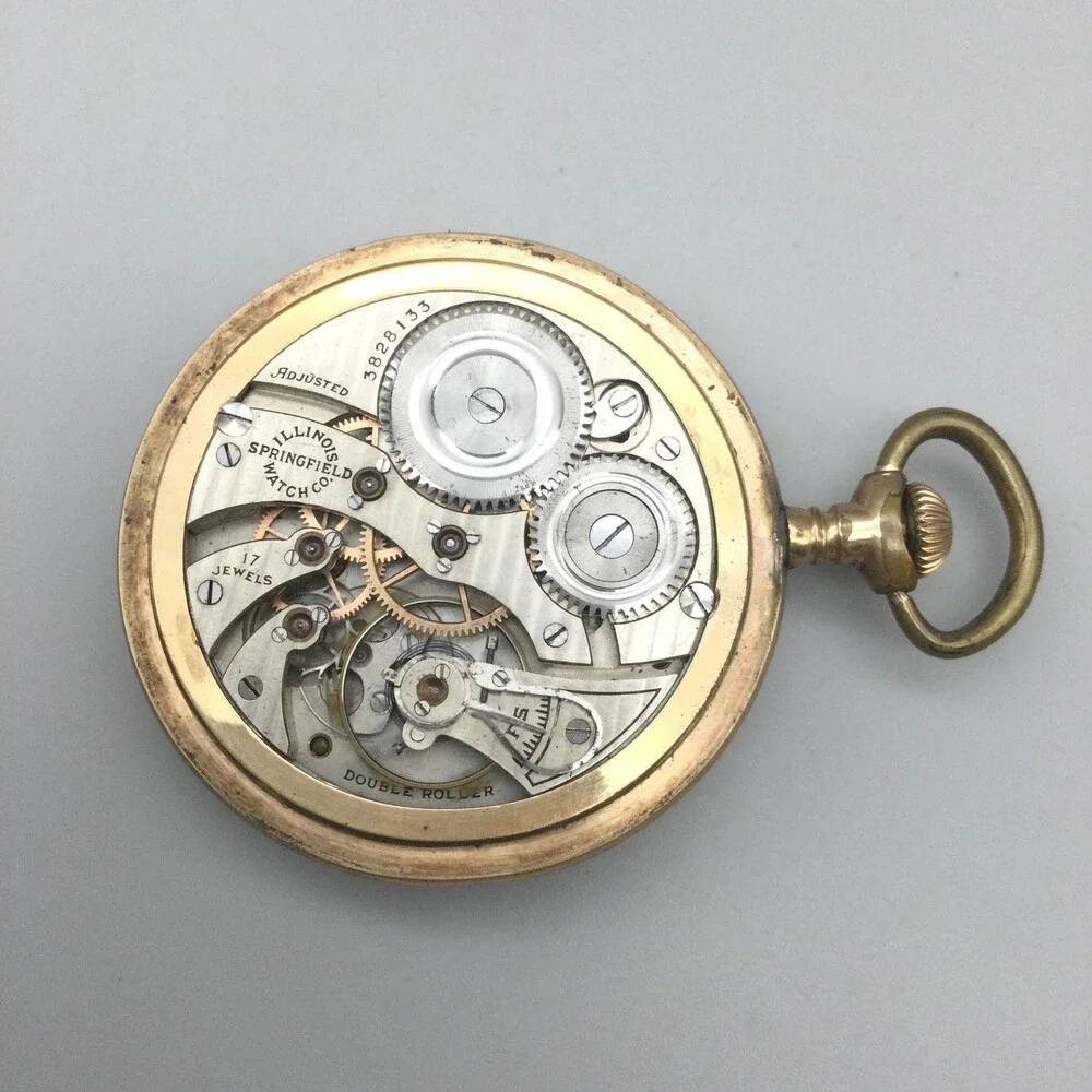 1921 Illinois Aristocrat Grade 405 Pocket Watch Men 47mm Gold Filled Manual Wind